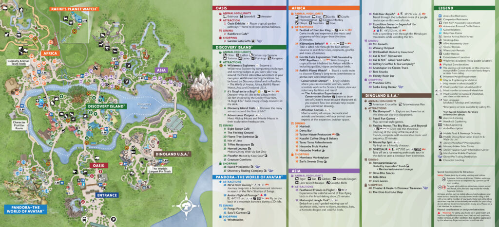 Animal Kingdom Map Walt Disney World - Kelly Does Life