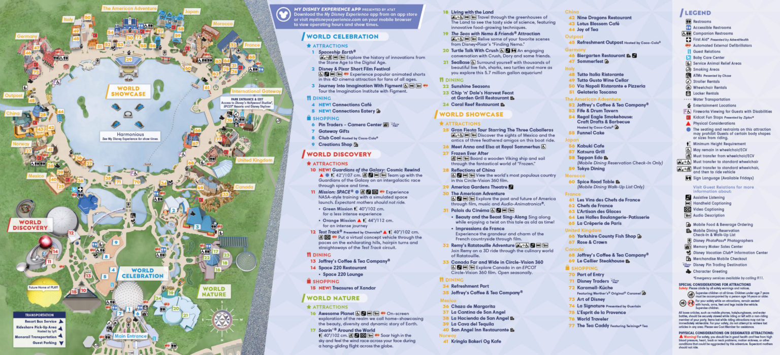 Epcot Map Walt Disney World Updated May 2022!