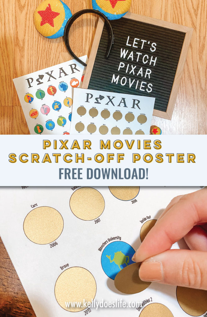 How to make a Pixar Movies Scratch-Off Poster - Kelly Does Life