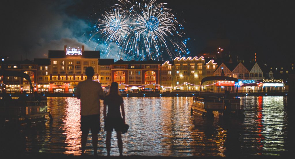 Fireworks from Disney's Boardwalk Area
