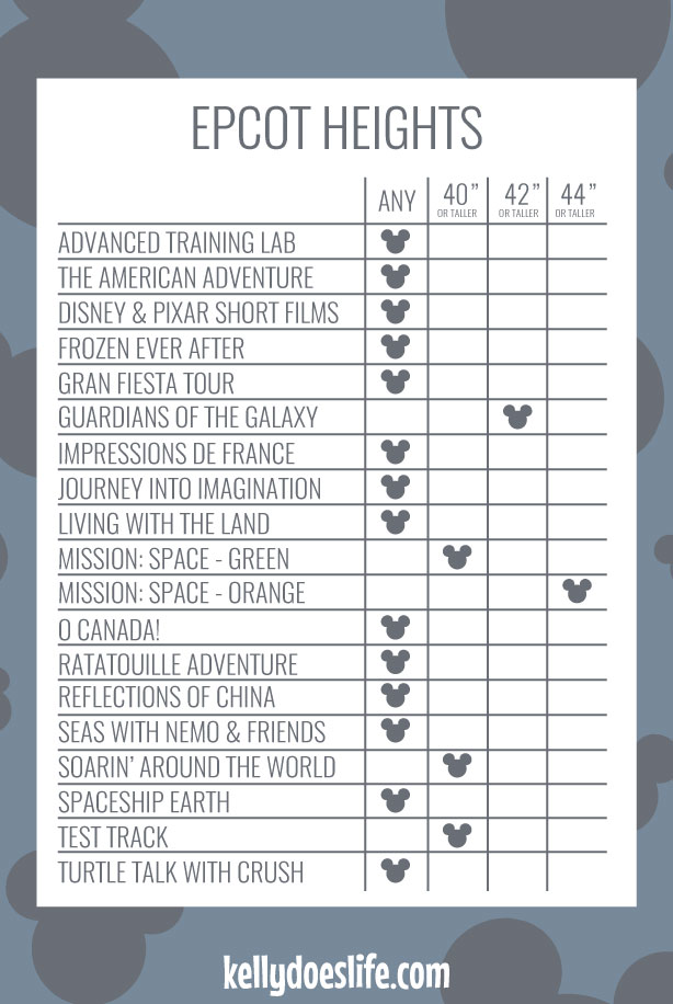 Epcot Height Requirements