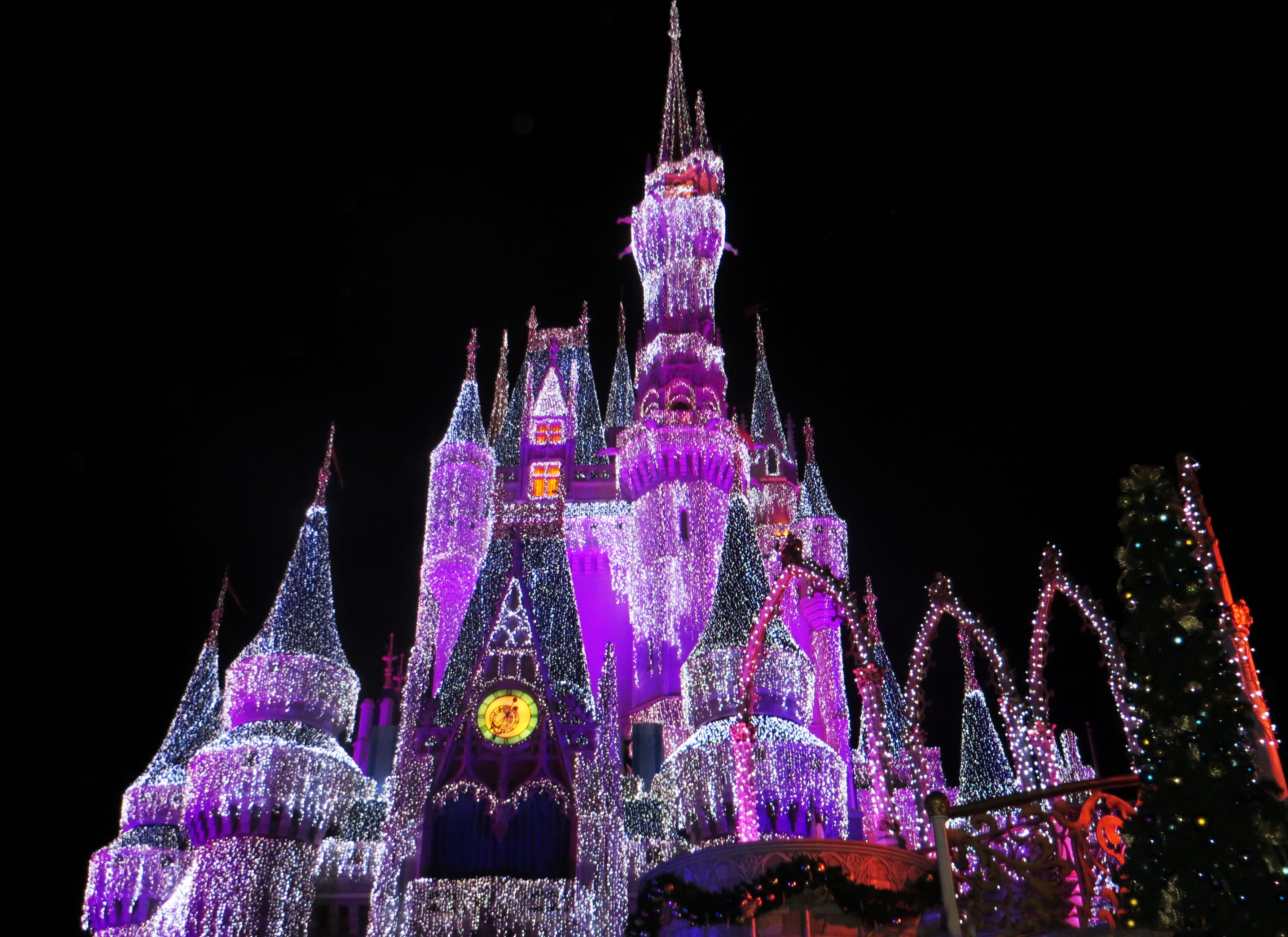 Cinderella Castle Magic Kingdom Walt Disney World Mickey's Very Merry Christmas Party