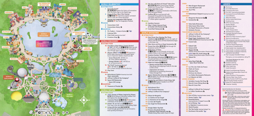 Map of Epcot