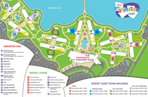 Map of Walt Disney World's Art of Animation Resort