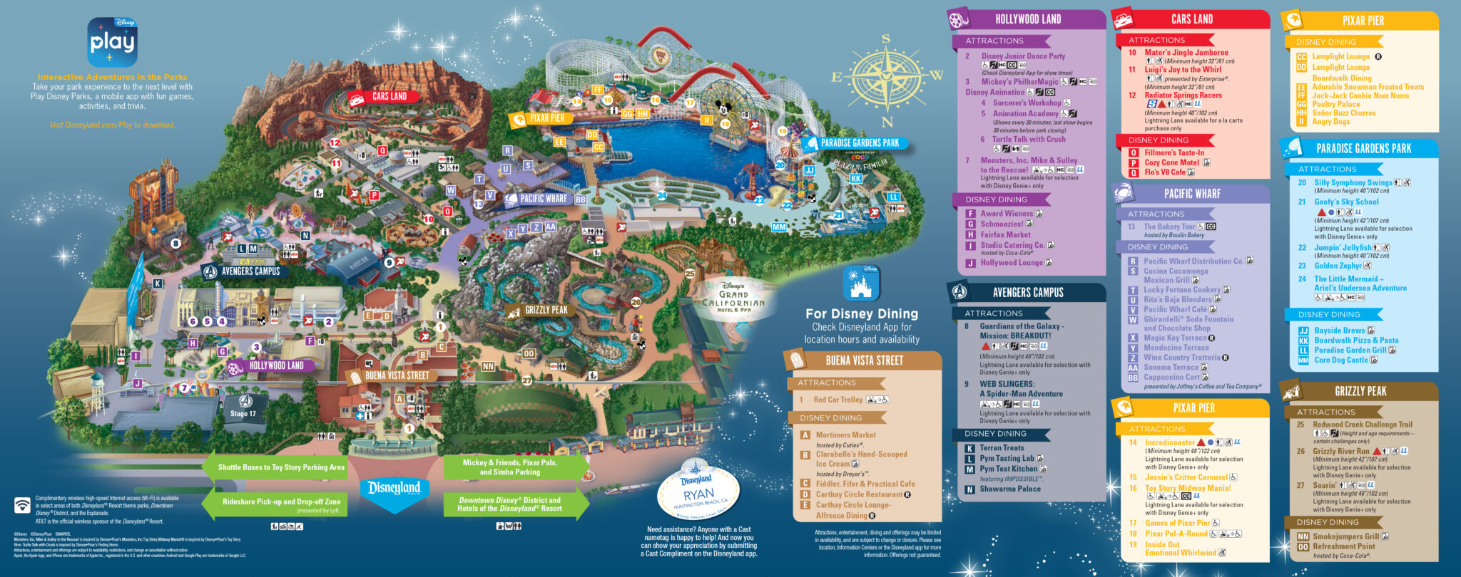 California Adventure Map Updated January 2023!