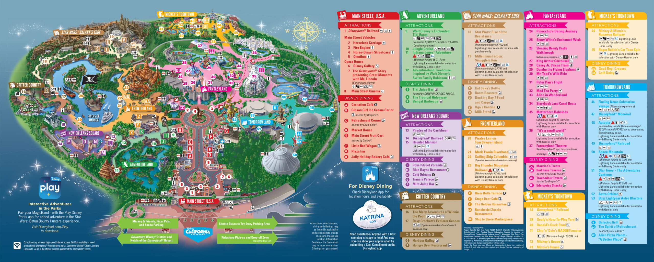 Map of Disneyland