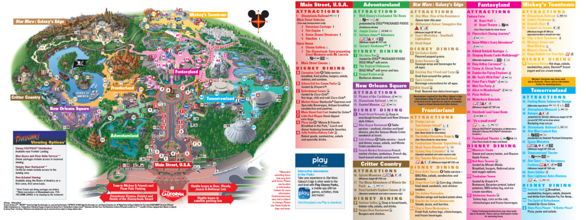 Disneyland Map 2019